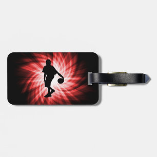 Basketball Player; Red Luggage Tag