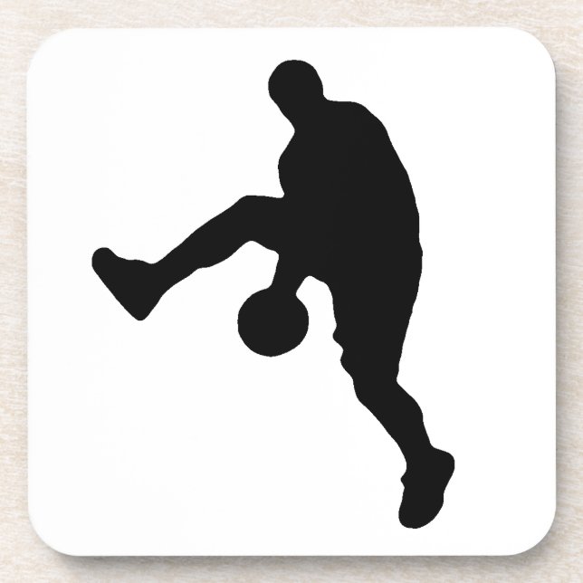 Basketball Player Silhouette Coaster (Front)