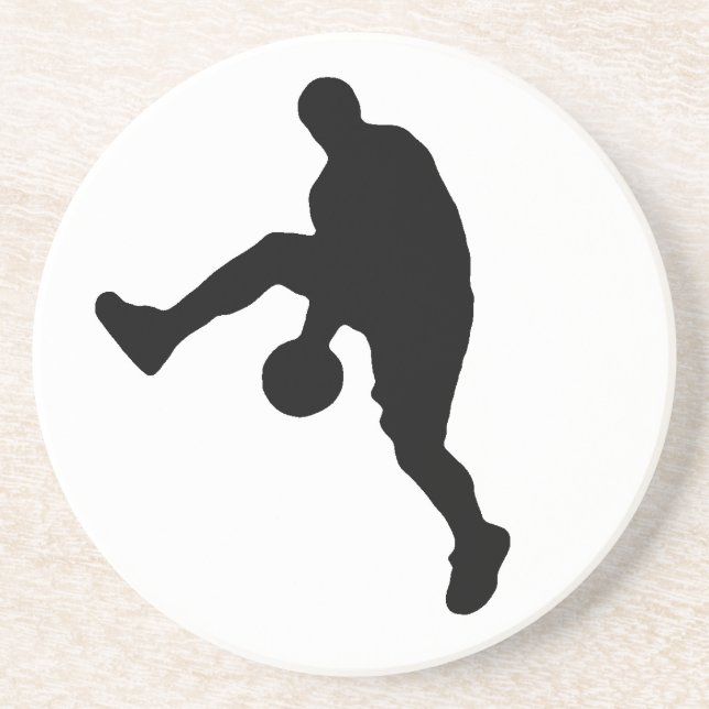 Basketball Player Silhouette Coaster (Front)