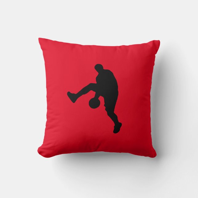 Basketball Player Silhouette Cushion (Front)