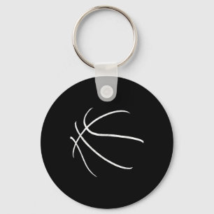 Basketball Player Silhouette Design Key Ring
