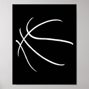 Basketball Player Silhouette Design Poster
