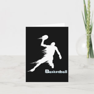Basketball Player Silhouette In Motion 2  Card