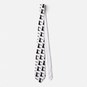 Basketball Player Silhouette Tie