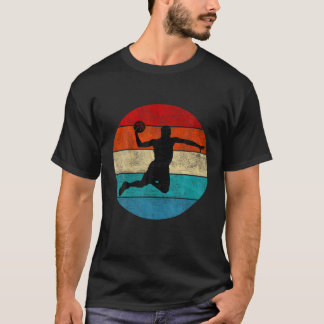 Basketball Player Silhouette Vintage Retro Sunset  T-Shirt
