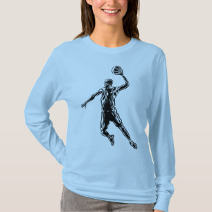 Basketball Player Slam Dunk Dark Design T-Shirt