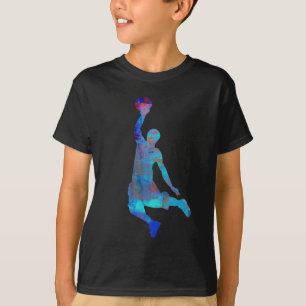 Basketball Player Slam Dunk Kids Shirt