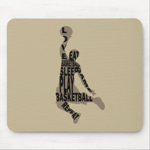 Basketball player slam dunk mouse pad