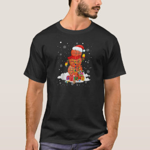 Basketball Player Snowman Santa Basketballs Light  T-Shirt