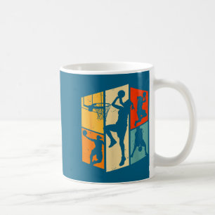 Basketball Player Team Vintage Silhouette Design Coffee Mug