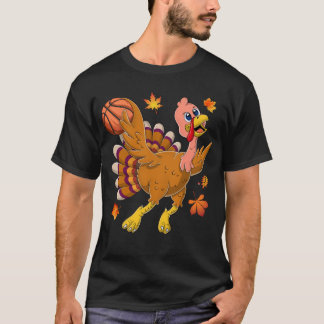 Basketball Player Turkey Day Funny Thanksgiving T-Shirt