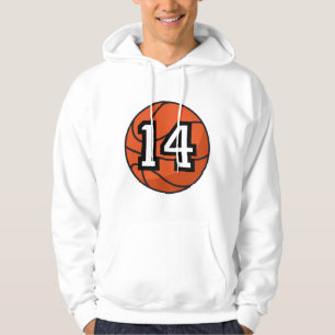 Basketball Player Uniform Number 14 Gift Hoodie