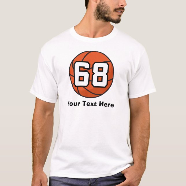 Basketball Player Uniform Number 68 Gift Idea T-Shirt (Front)