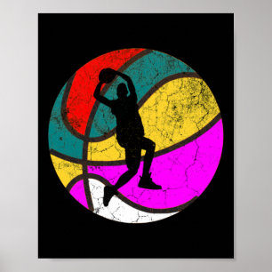 Basketball Player Vintage Retro Gift 1 Poster