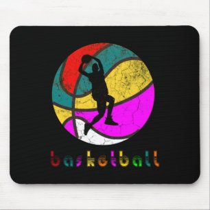 Basketball Player Vintage Retro Gift Mouse Pad