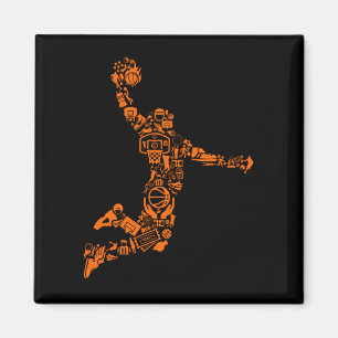 Basketball Player Vintage Sports Athlete Magnet