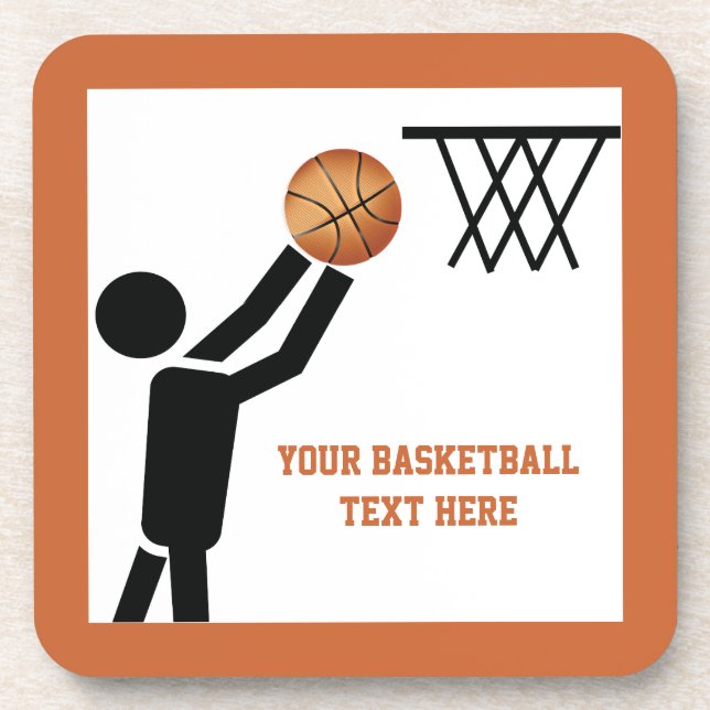 Basketball player with ball custom coaster (Front)