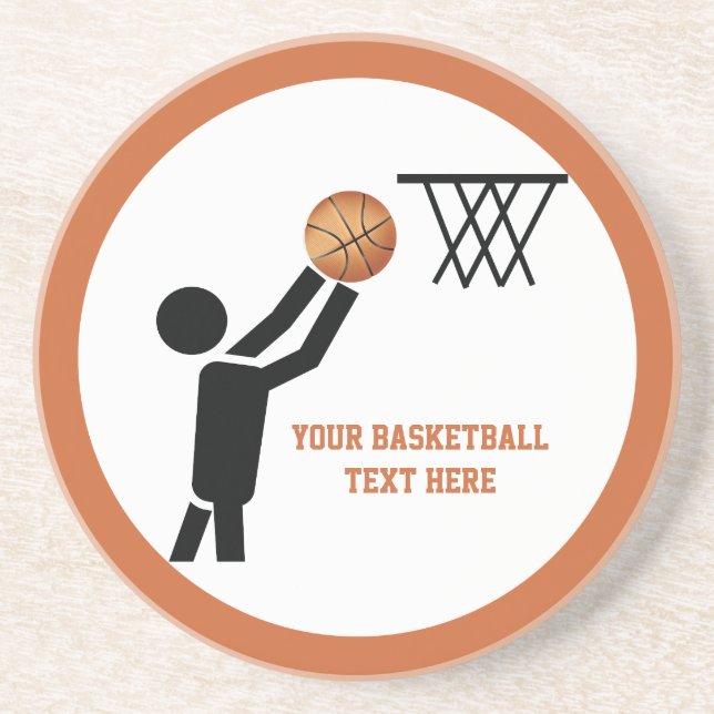 Basketball player with ball custom coaster (Front)