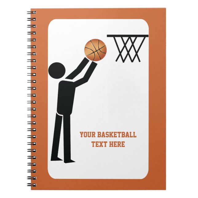 Basketball player with ball custom notebook (Front)