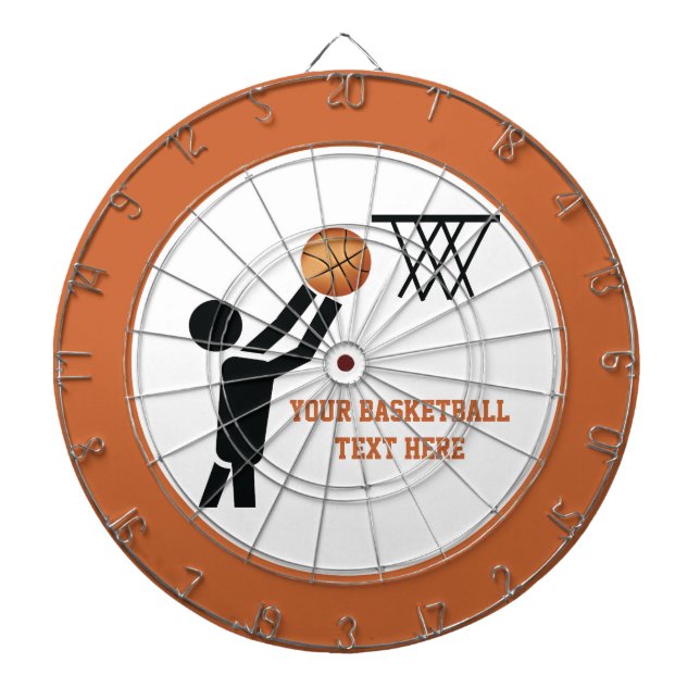 Basketball player with ball dartboard (Front)