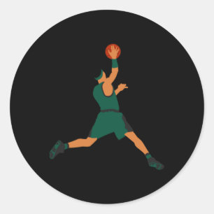 Basketball Players (2)  Classic Round Sticker