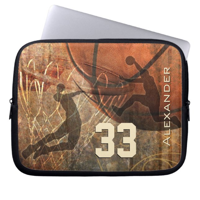 Basketball Players flying to the hoop Sleeve (Front)
