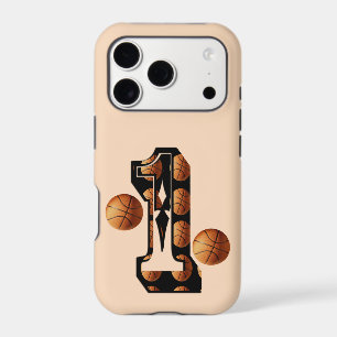 Basketball Players Number One With Basketballs,