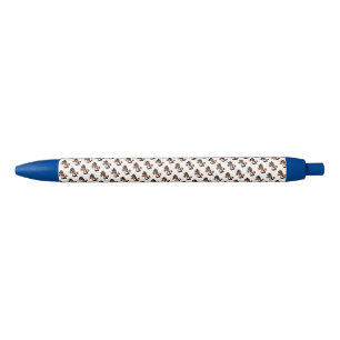 Basketball Players Number One With Basketballs, Blue Ink Pen
