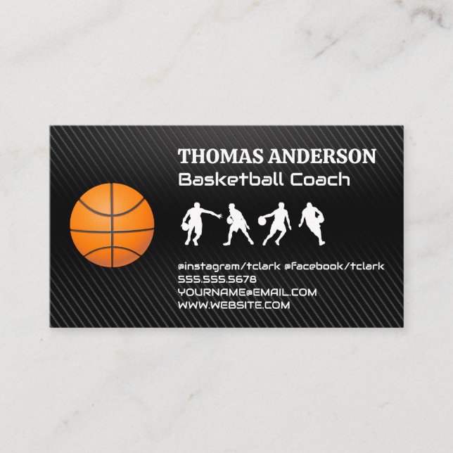 Basketball Players | Sports Business Card (Front)