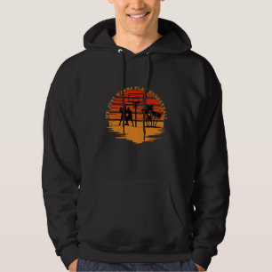 Basketball players vintage retro sunset style hoodie