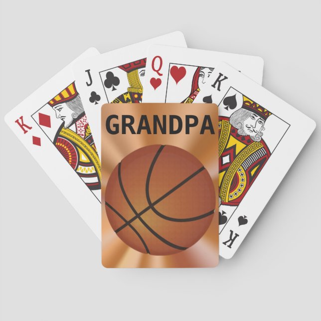 Basketball Playing Cards, Basketball Gift Ideas Playing Cards (Back)