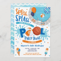 Basketball Pool Party Splish Splash Pool Birthday