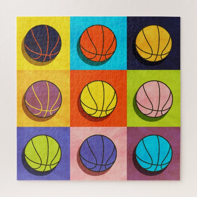 Basketball Pop Art Jigsaw Puzzle (Vertical)