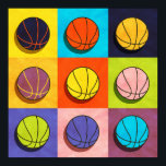 Basketball Pop Art Poster<br><div class="desc">Basketball Pop Art</div>