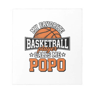 Basketball Popo Funny Vintage Sports Design_1 Notepad