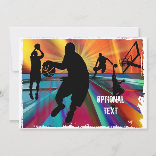 Basketball Pre Game Warmup - Customise Invitation (Front)