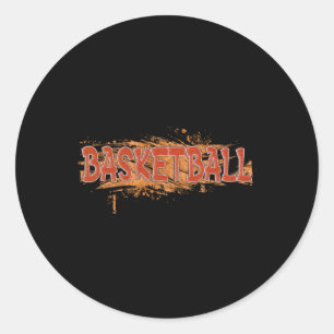 Basketball Premium Classic Round Sticker