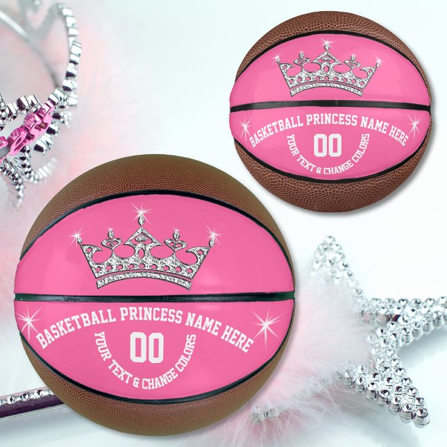 Basketball Princess Personalised Basketball Ball (Princess Basketball. Princess themed basketball gifts. Personalized basketball for girls. )