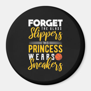 Basketball Princess Wears Sneakers Magnet