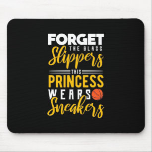 Basketball Princess Wears Sneakers Mouse Pad