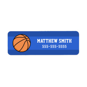Basketball property labels - blue