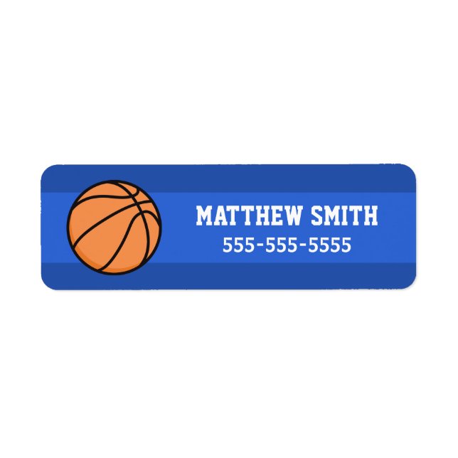 Basketball property labels - blue (Front)