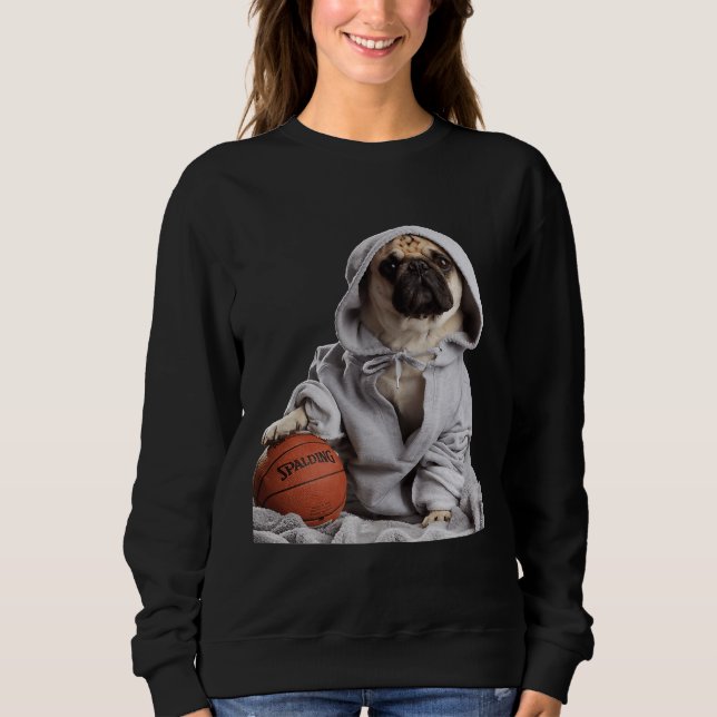 Basketball Pug  Graubart Classic T-Shirt 425 Sweatshirt (Front)