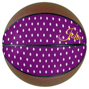 Basketball Purple Polka dot