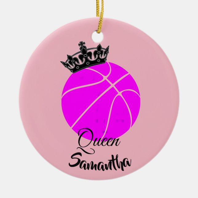Basketball queen personalised ornament (Front)