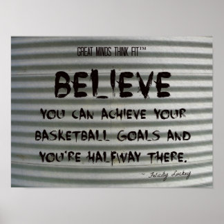 Basketball Quote Graffiti on Corrugated Iron 015 Poster