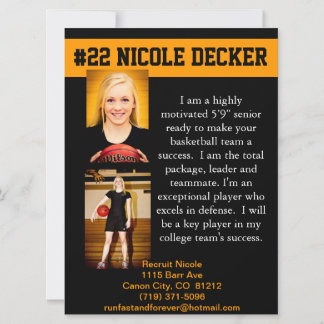 Basketball recruit mailer