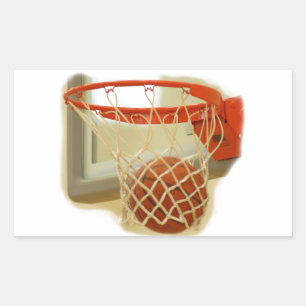 Basketball Rectangular Sticker