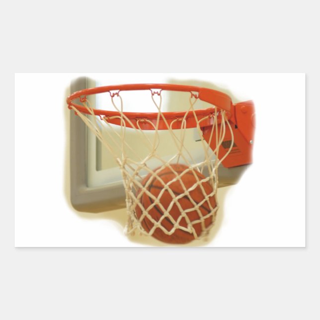 Basketball Rectangular Sticker (Front)