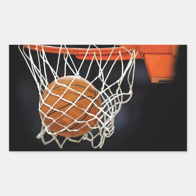 Basketball Rectangular Sticker (Front)